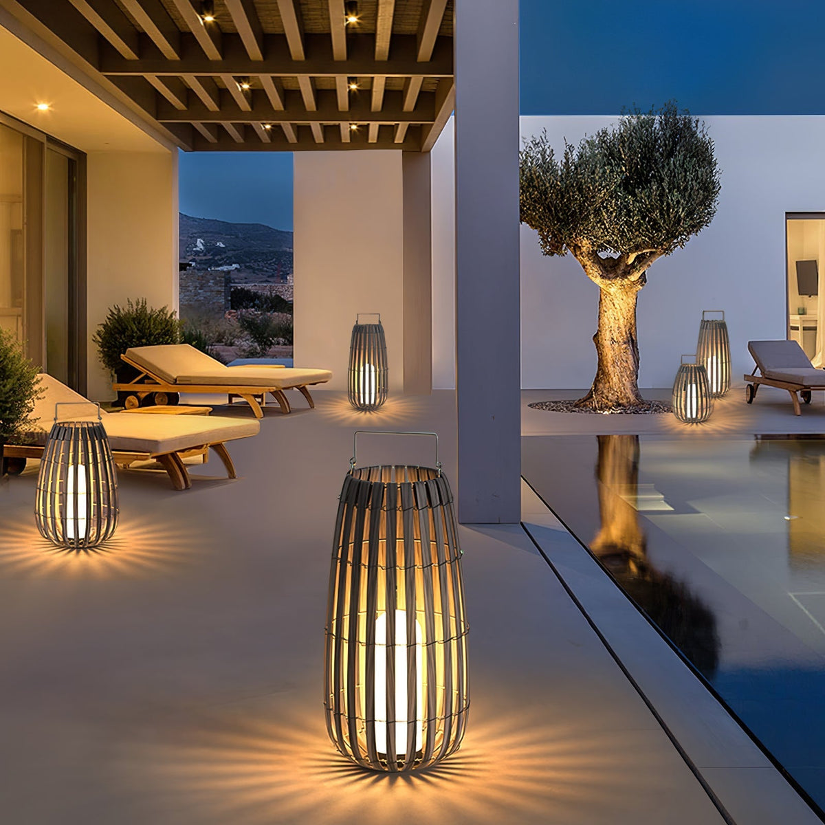 Veshael Tropic Braid farol lámpara exterior