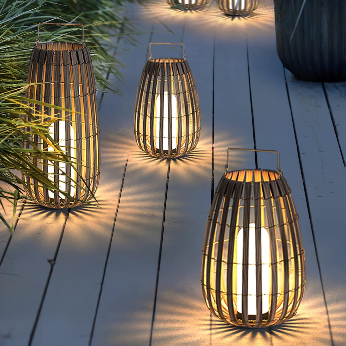 Veshael Tropic Braid farol lámpara exterior