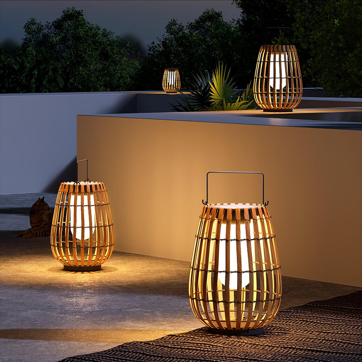 Veshael Tropic Braid farol lámpara exterior