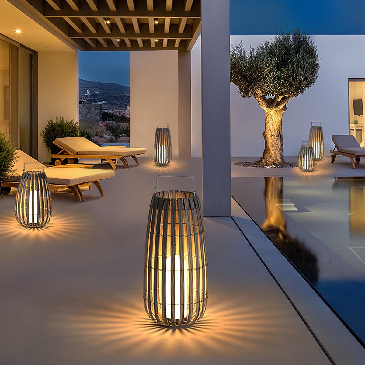 Veshael Tropic Braid farol lámpara exterior