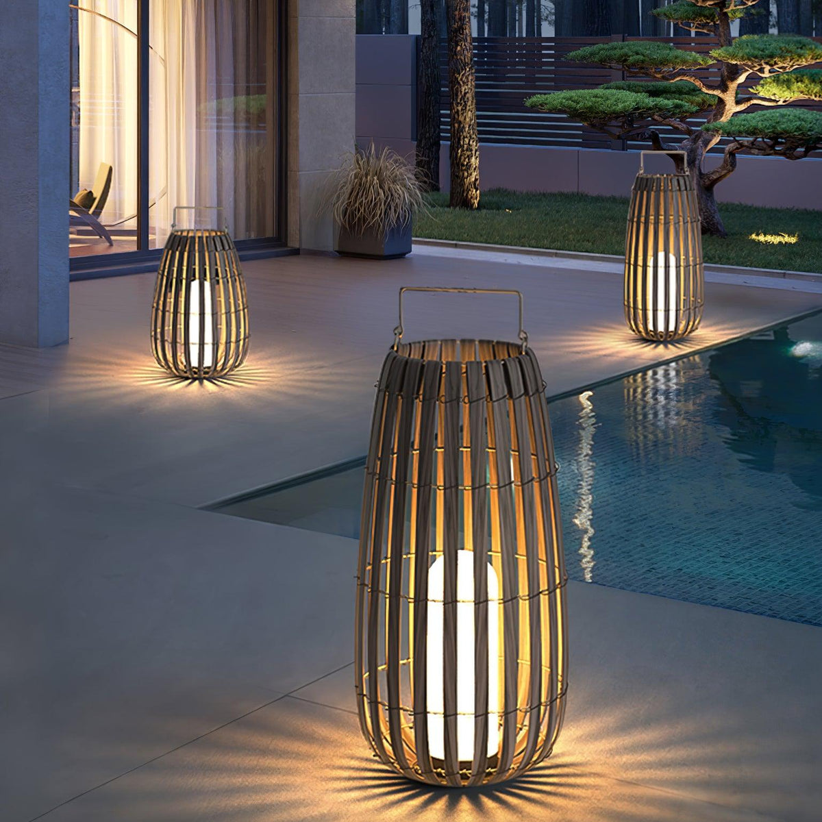 Veshael Tropic Braid farol lámpara exterior