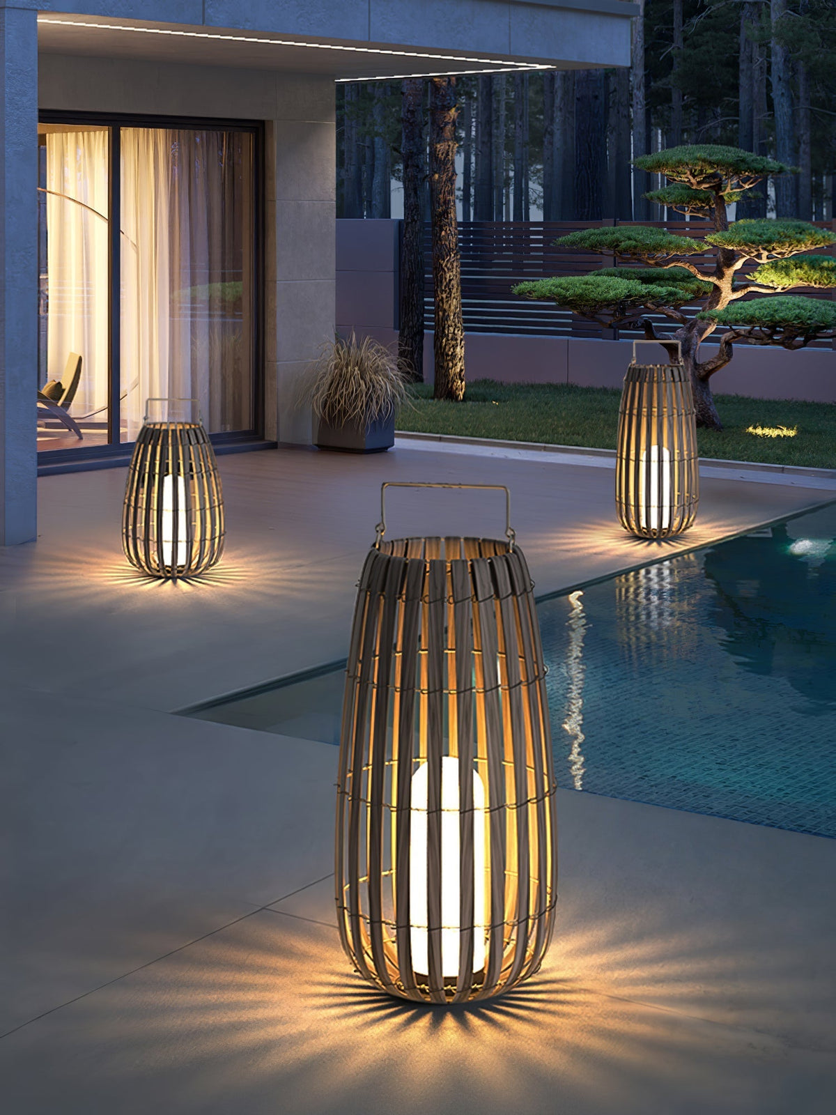 Veshael Tropic Braid farol lámpara exterior