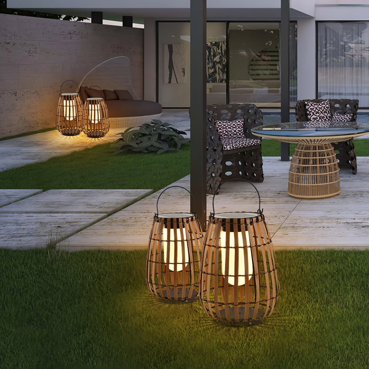Veshael Tropic Braid farol lámpara exterior