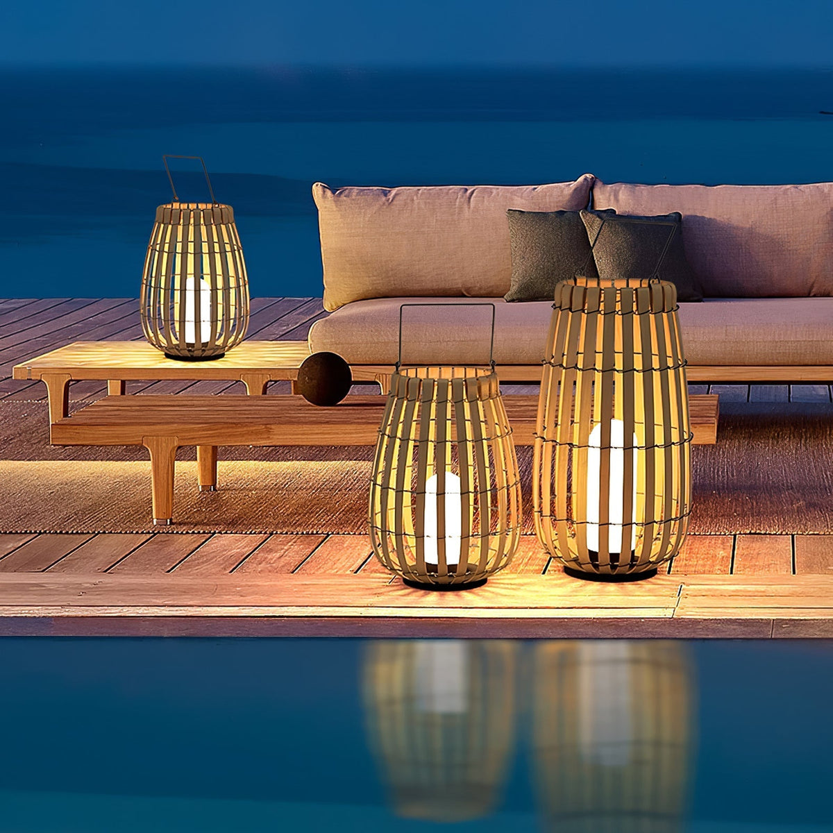 Veshael Tropic Braid farol lámpara exterior