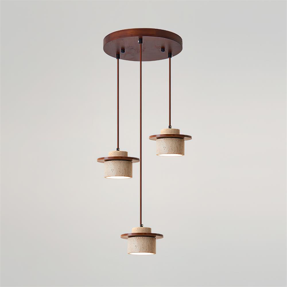 Eluno lámpara colgante multi-luz travertino