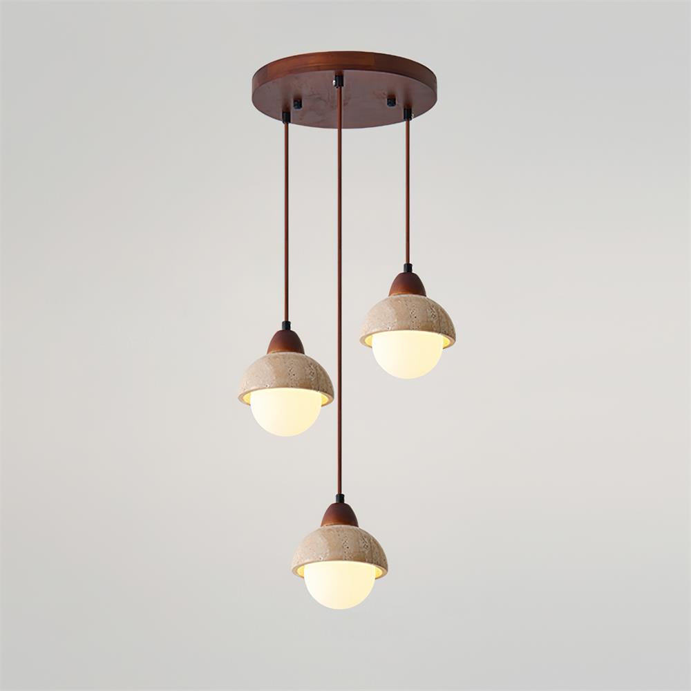 Eluno lámpara colgante multi-luz travertino