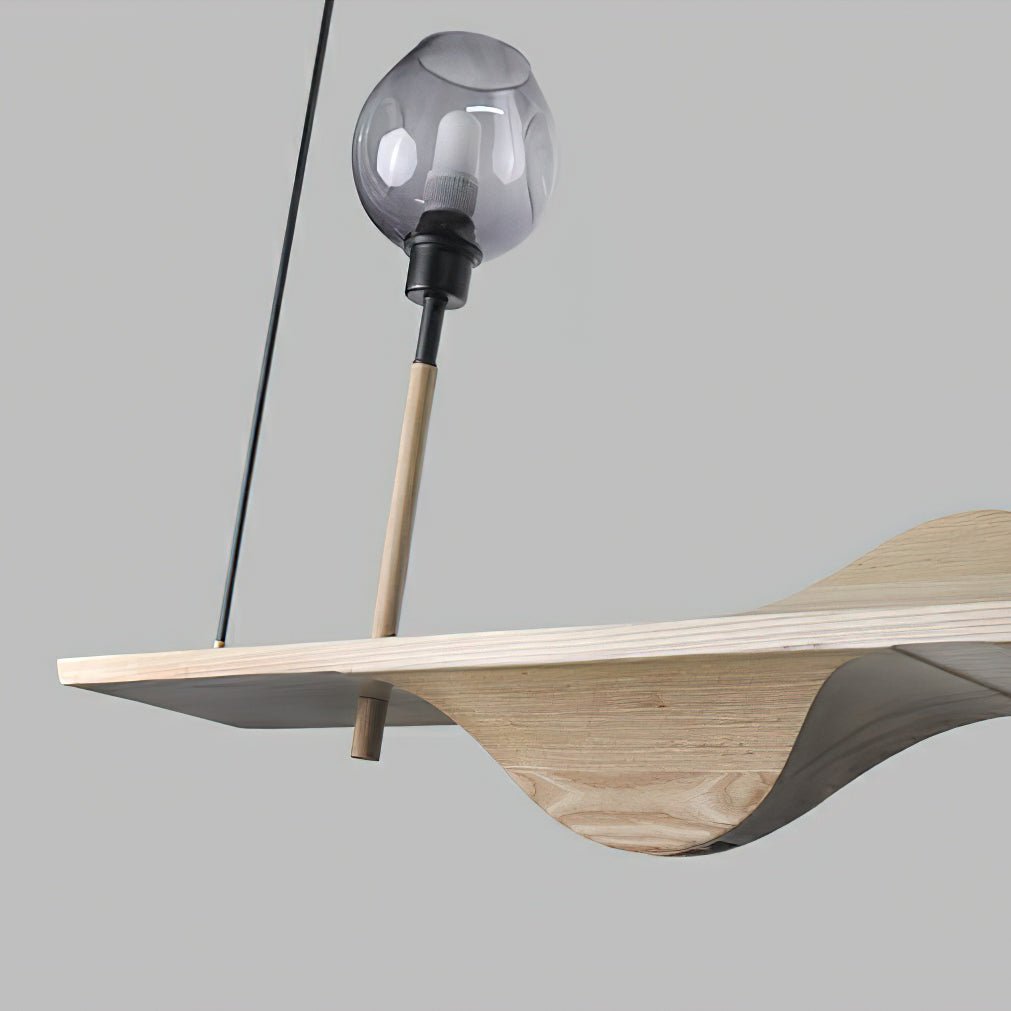 Cushais lámpara colgante onda de madera