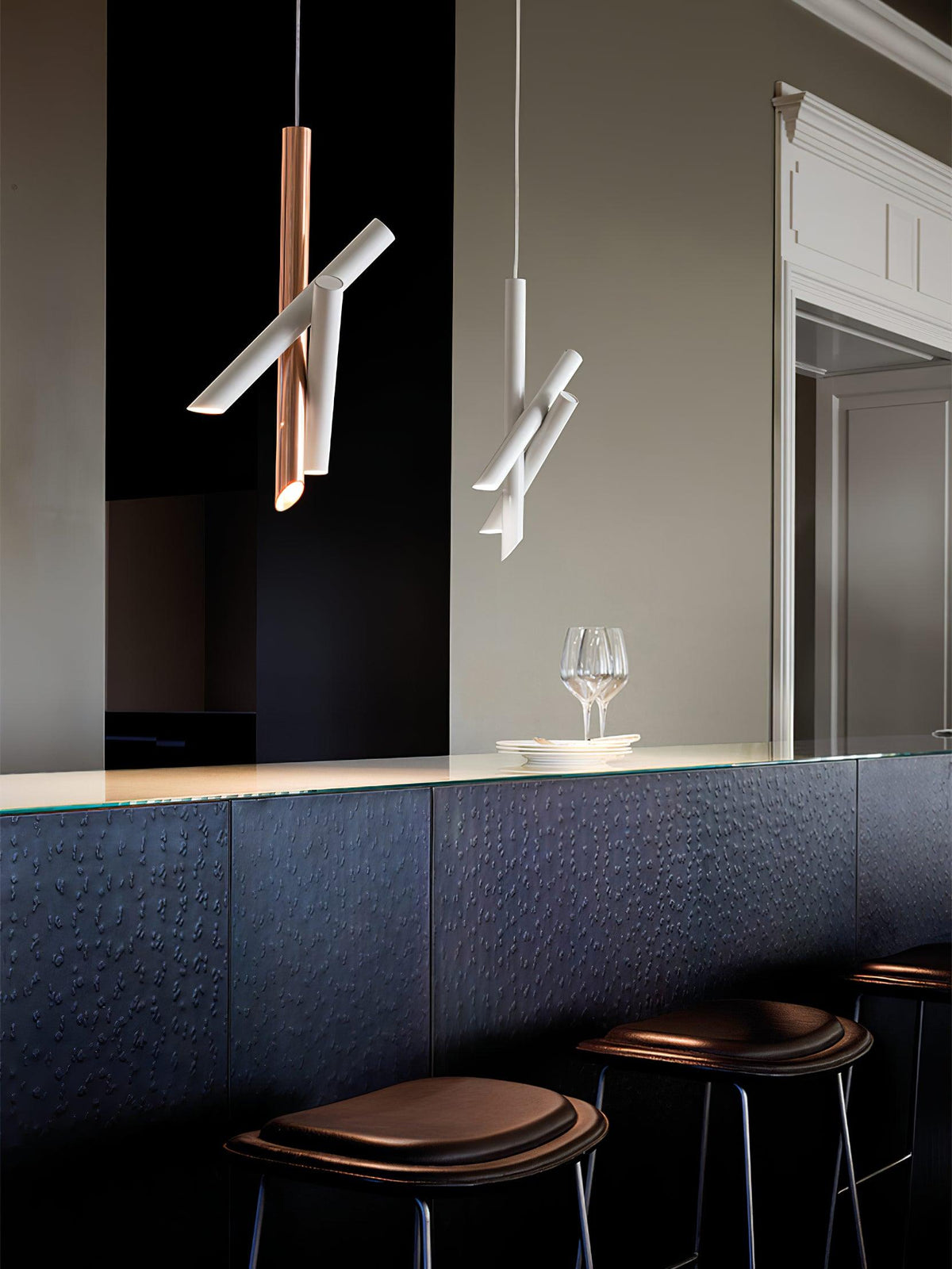 Erixon lámpara colgante de tubos de aluminio minimalista