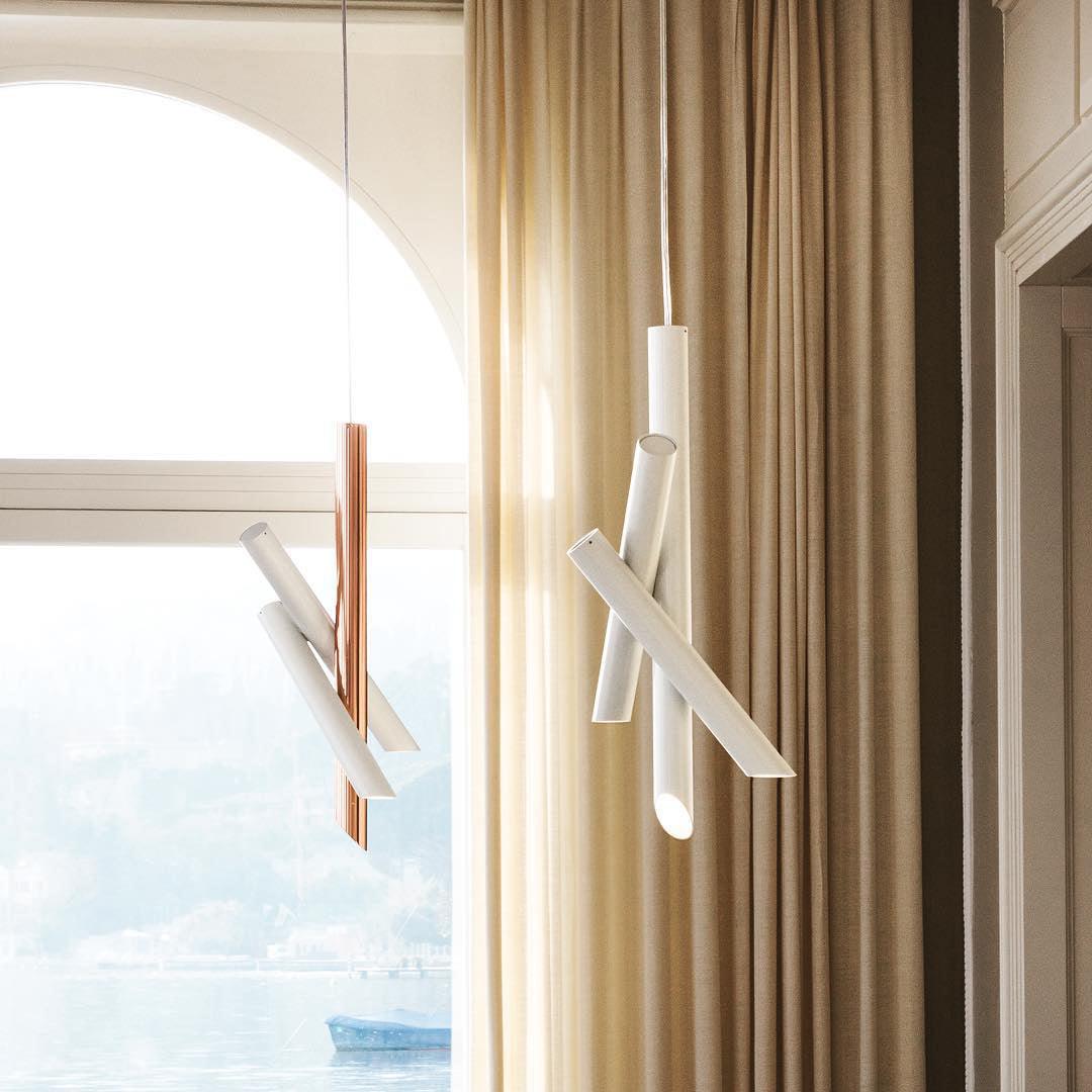 Erixon lámpara colgante de tubos de aluminio minimalista