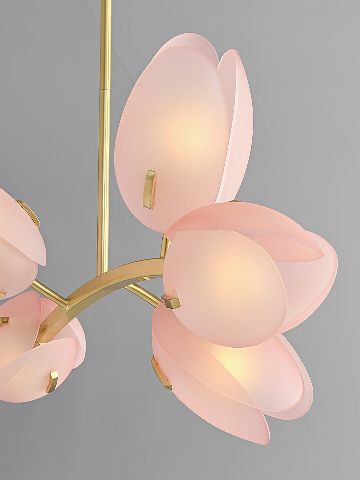 Lámpara de araña flor contemporánea de vidrio