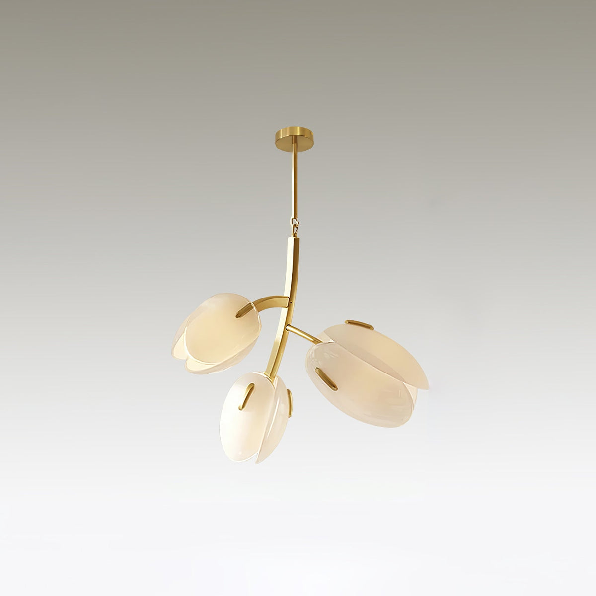 Lámpara de araña flor contemporánea de vidrio