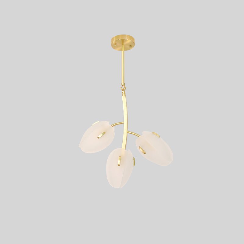 Lámpara de araña flor contemporánea de vidrio