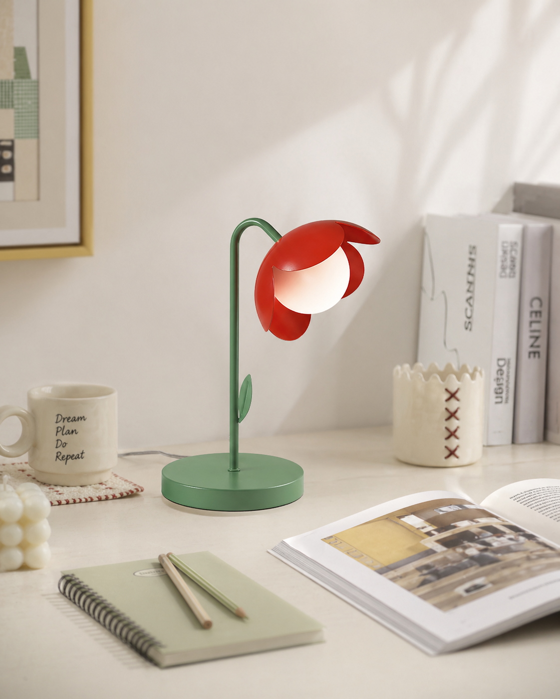 Tulip lámpara de mesa
