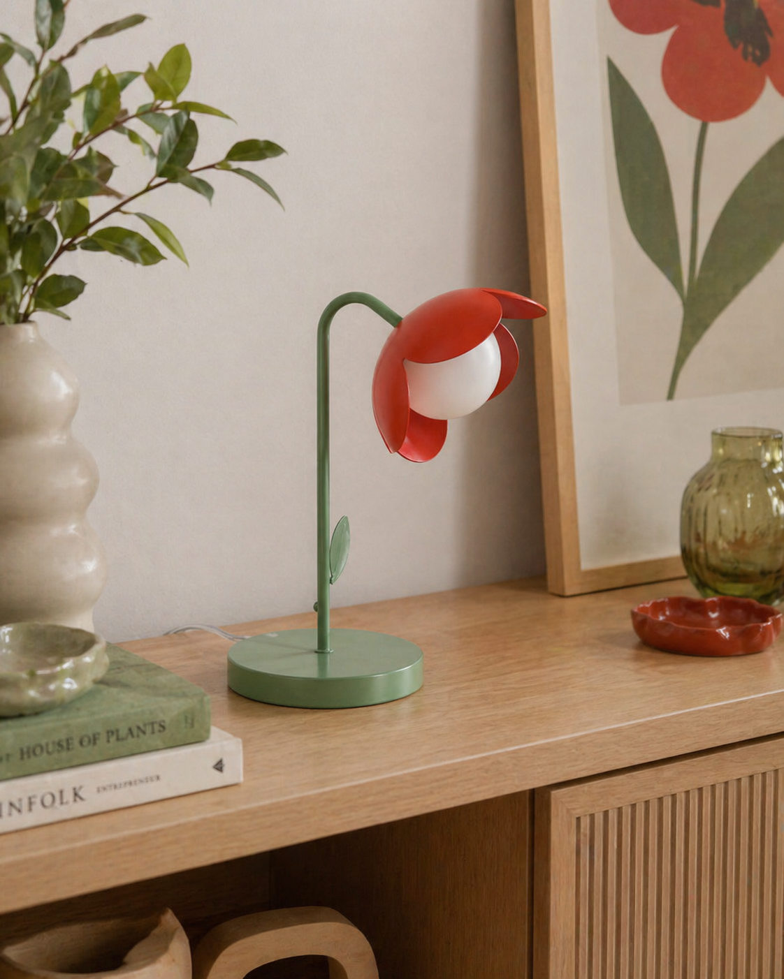 Tulip lámpara de mesa