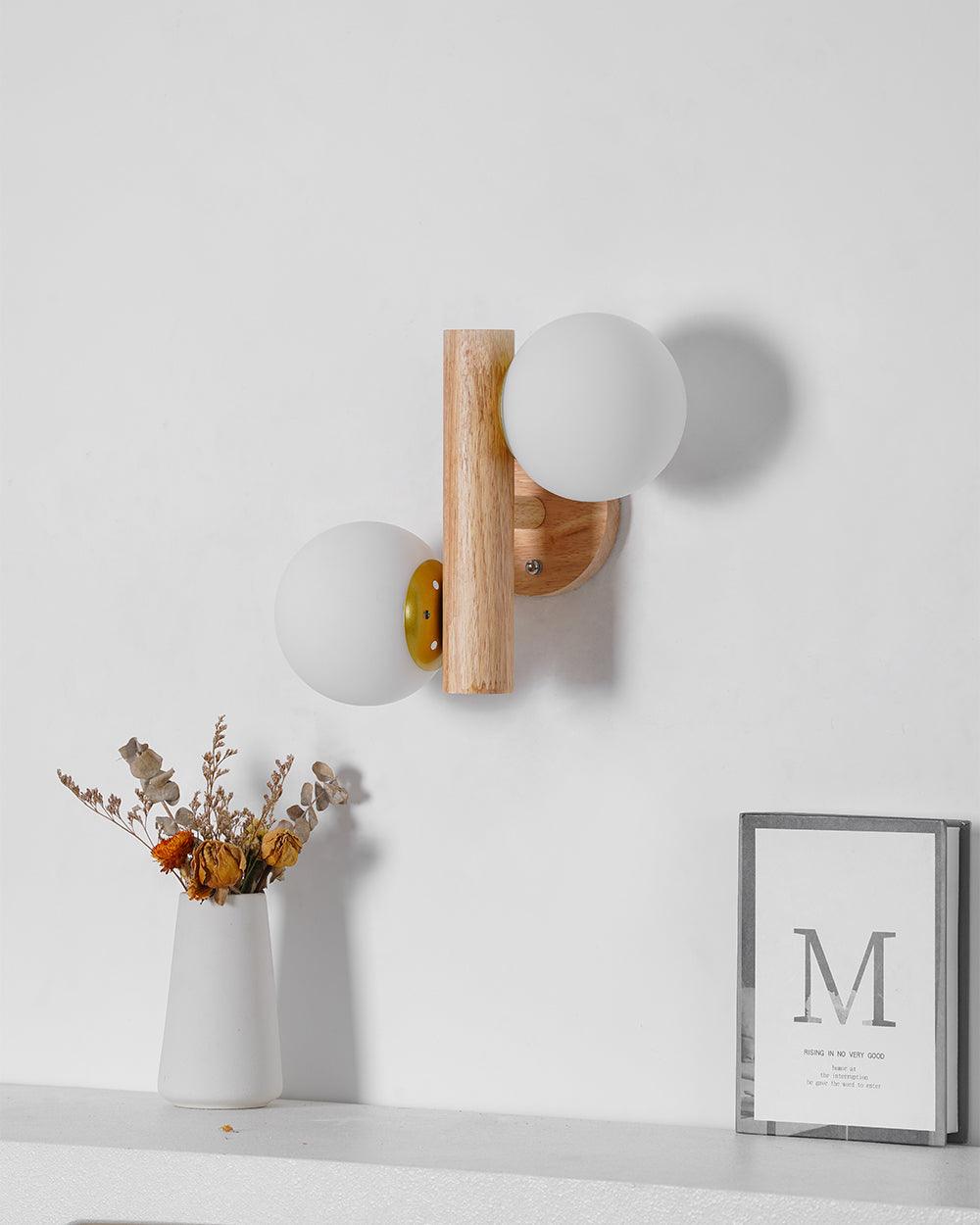 Fioran aplique de pared de madera estilo escandinavo