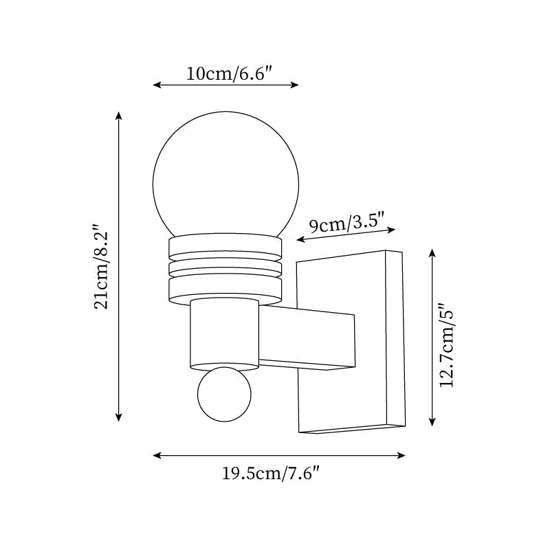 Beam aplique de pared de madera sólida