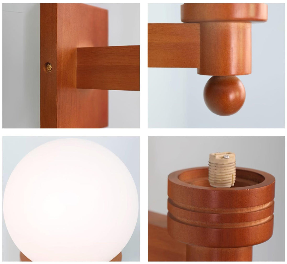 Beam aplique de pared de madera sólida