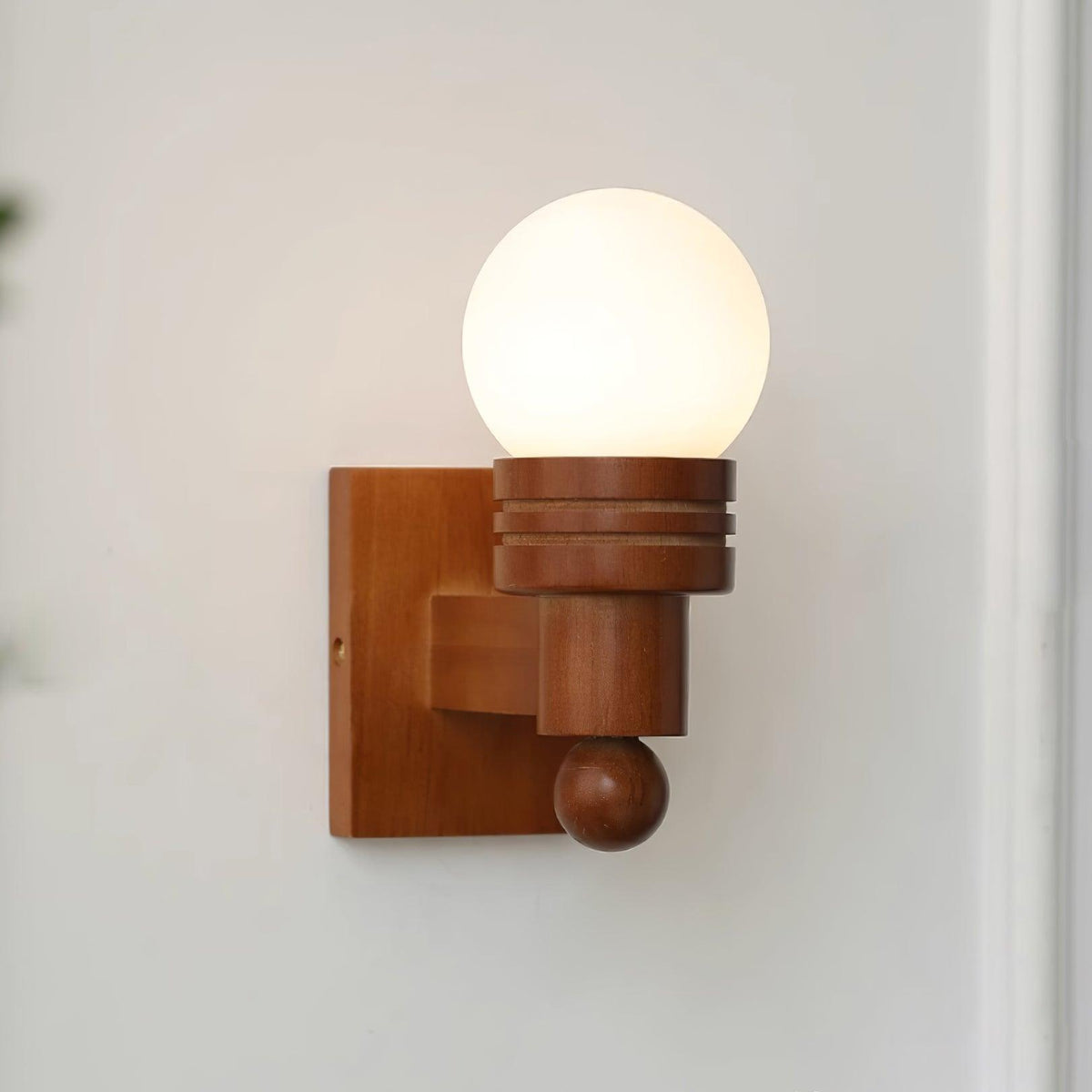 Beam aplique de pared de madera sólida