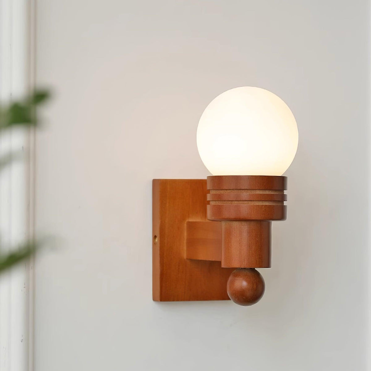Beam aplique de pared de madera sólida