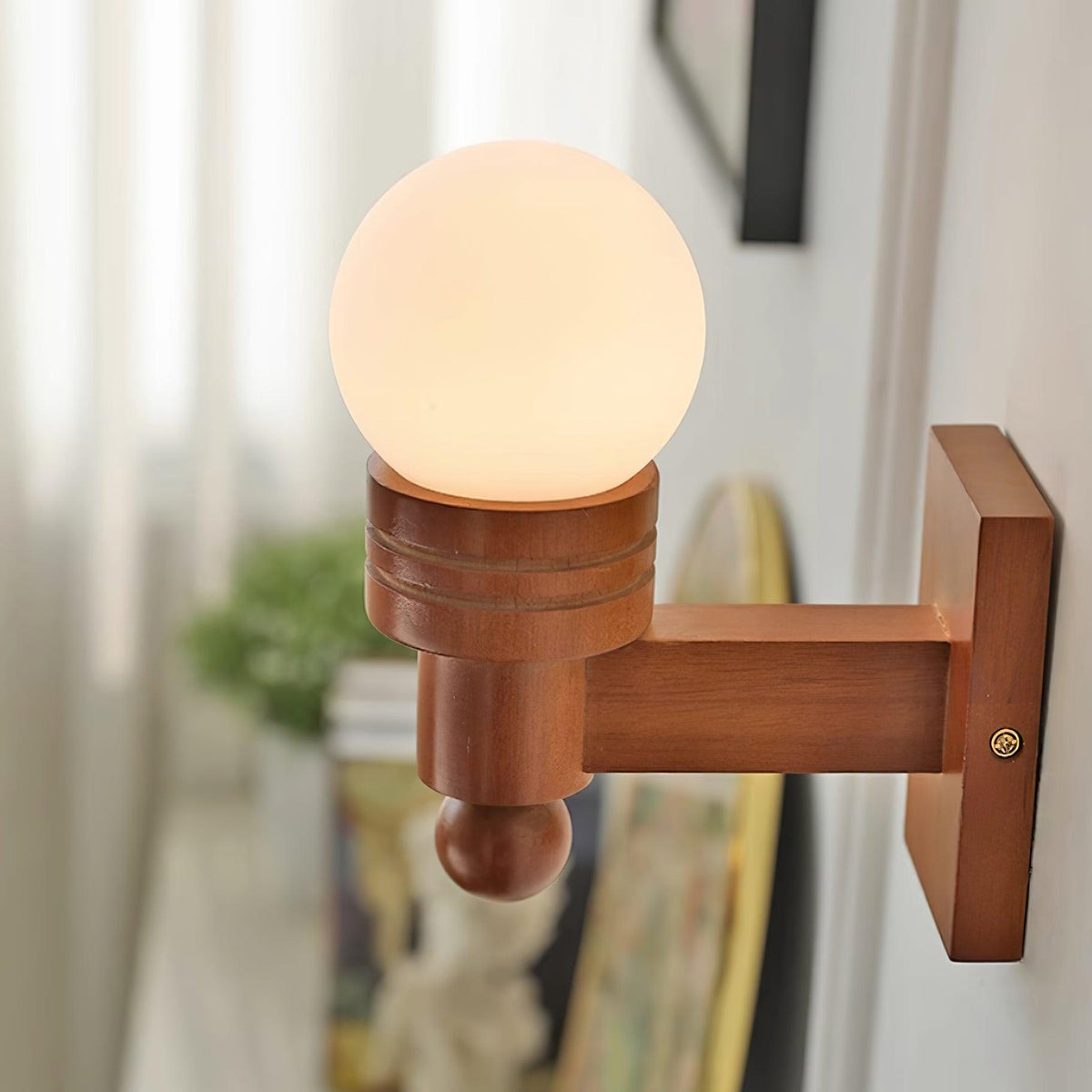 Beam aplique de pared de madera sólida