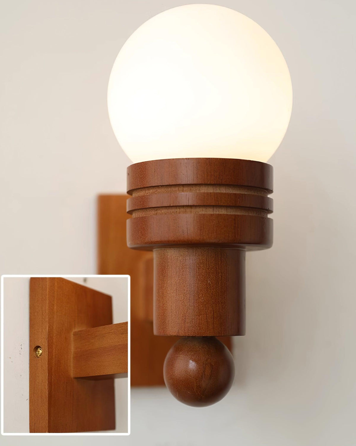 Beam aplique de pared de madera sólida