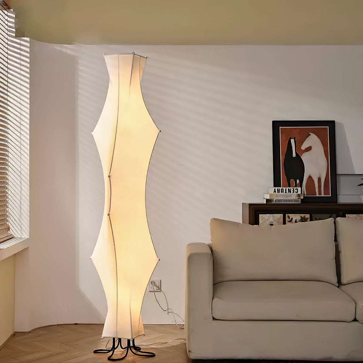 Vela Twist Silk lámpara de pie