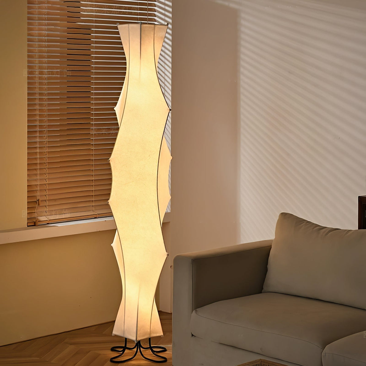 Vela Twist Silk lámpara de pie