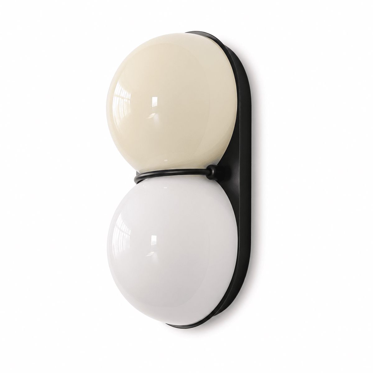 Two aplique de pared Globo vidrio