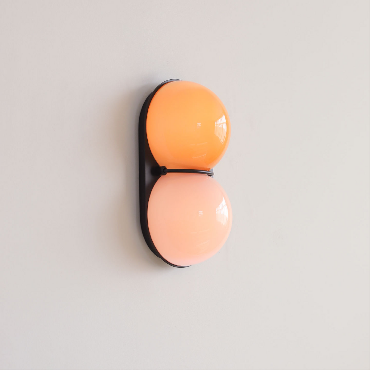 Two aplique de pared Globo vidrio