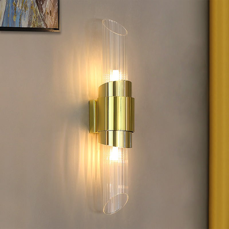 Seluise aplique de pared nórdico pequeño de cristal y metal