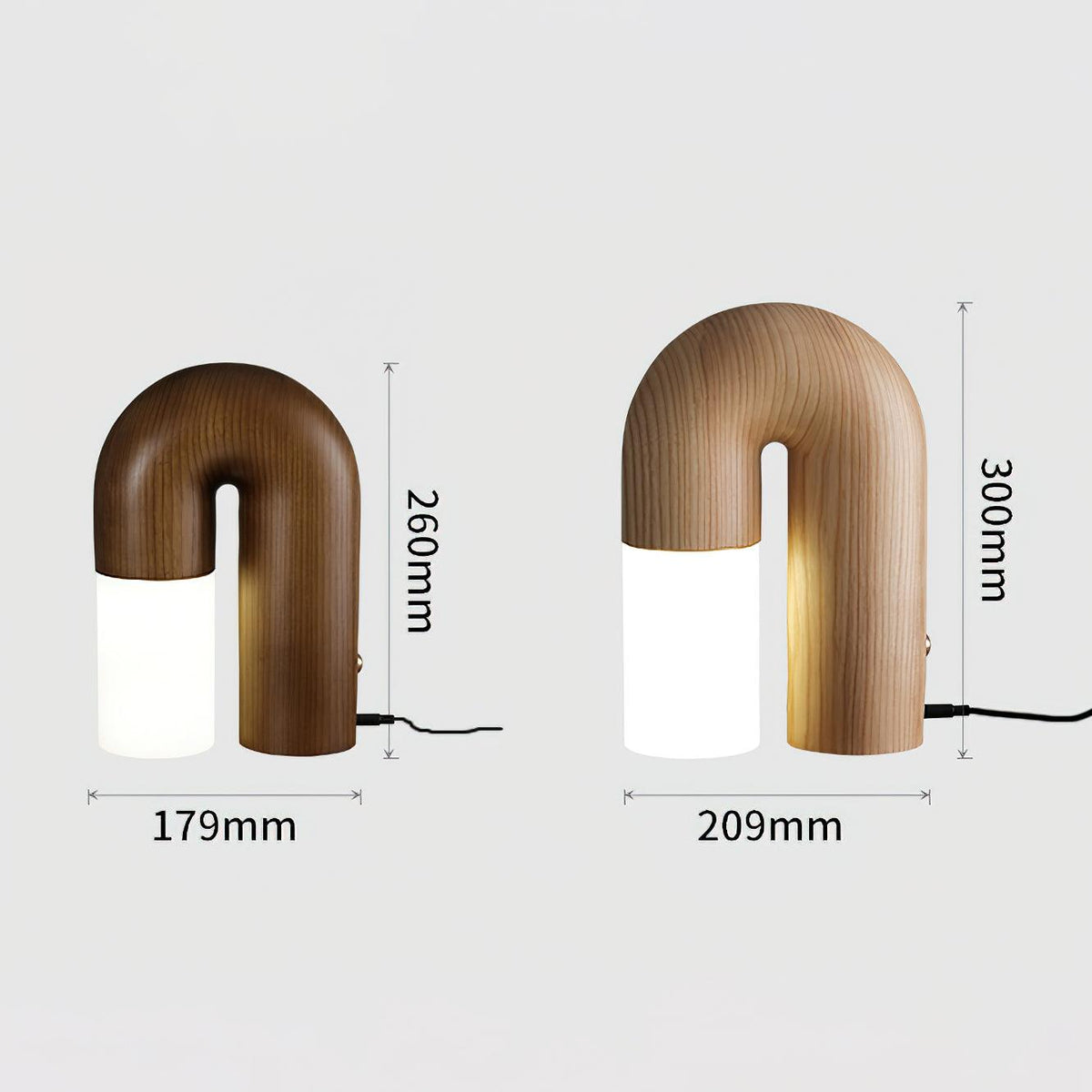 Arch lámpara de mesa de madera