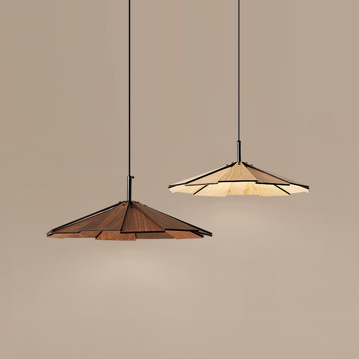 Woodura lámpara colgante de madera Umbrella