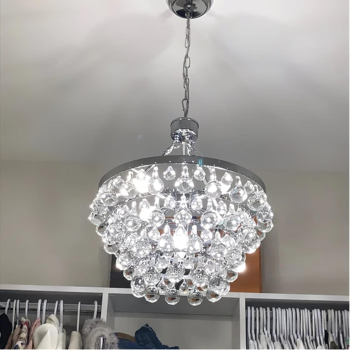 Avelis lámpara de araña postmoderna de lujo con cristal único escalonada