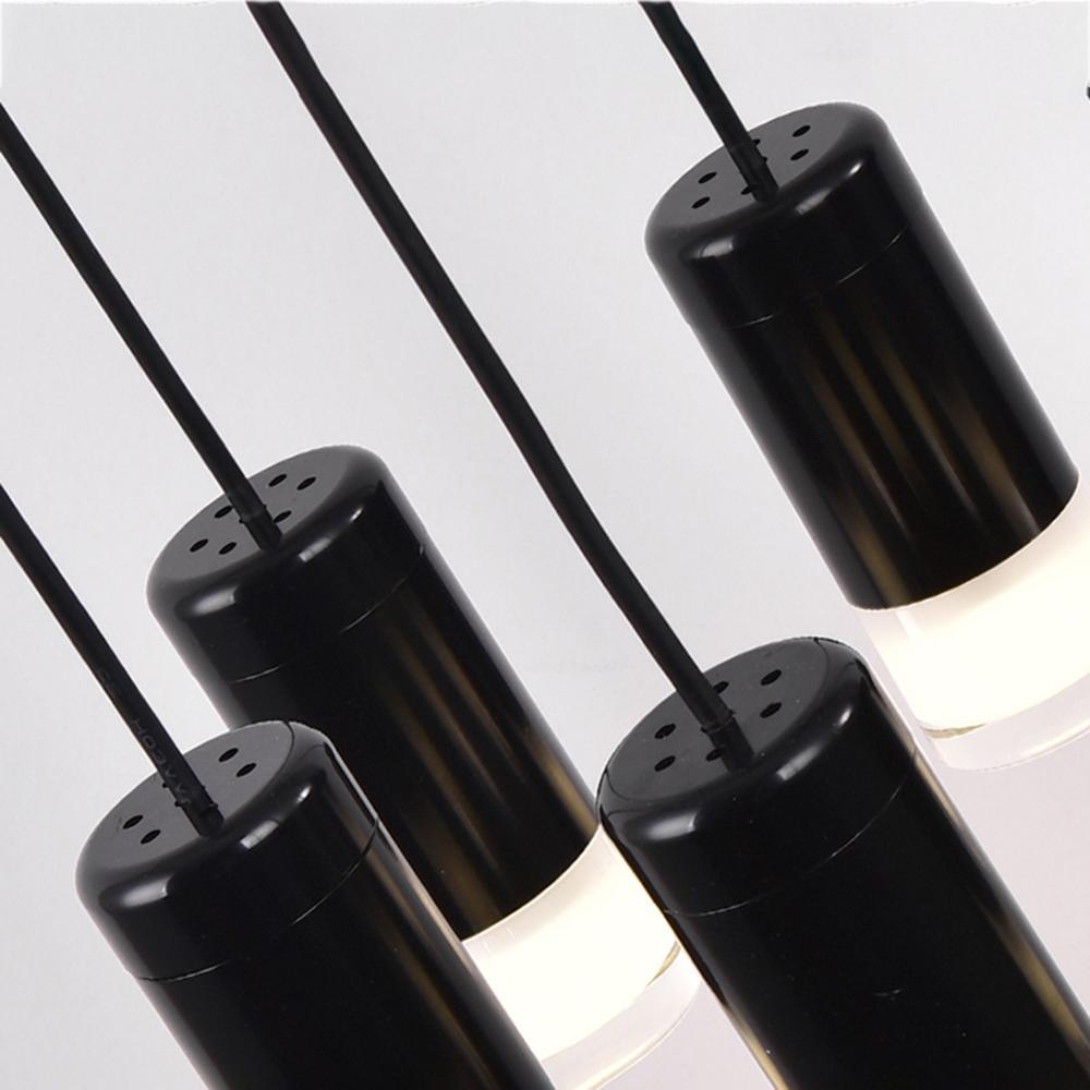 Tevenq lámpara de araña Lines negro Estructura Alambre LED