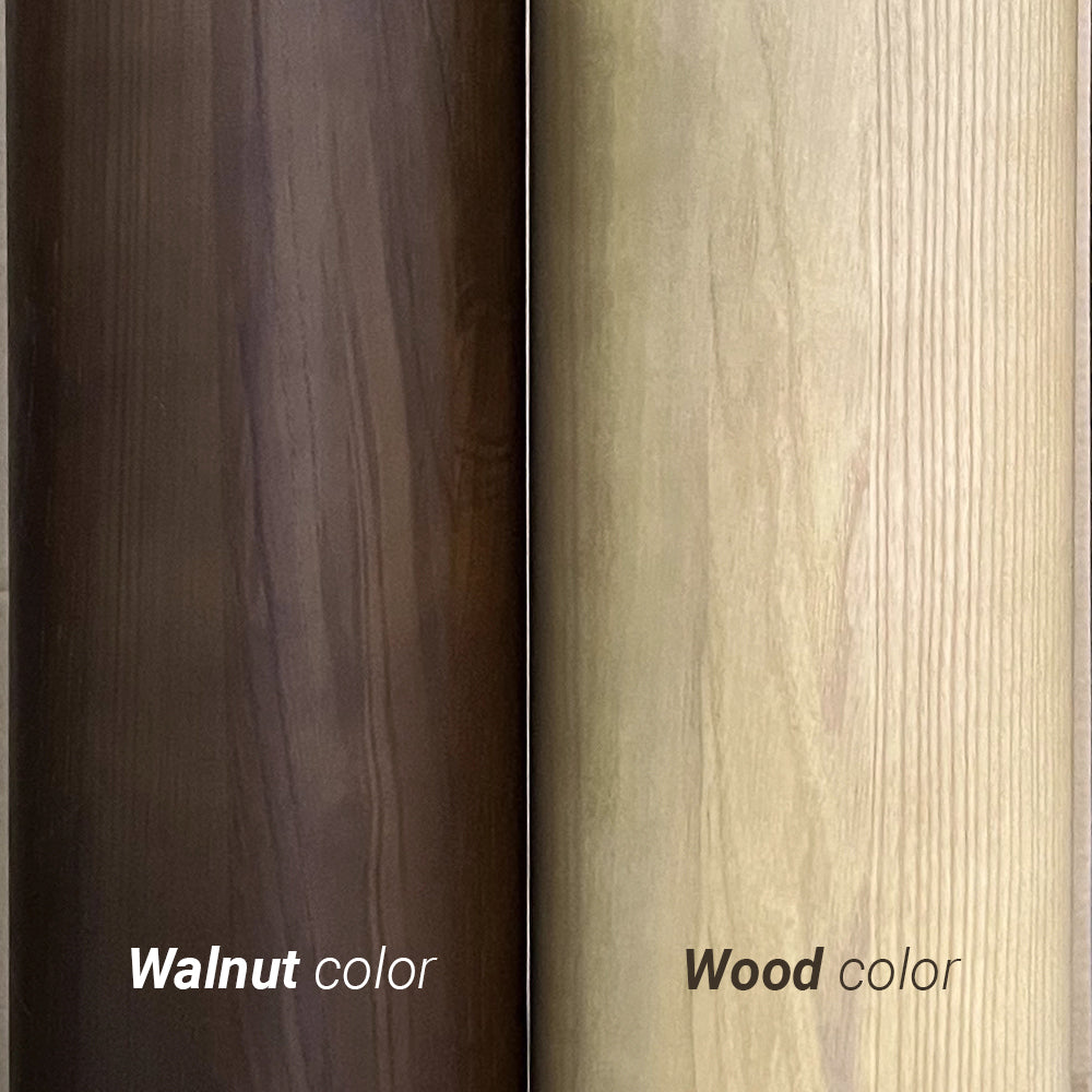 Viraalia lámpara de pie con columna de madera