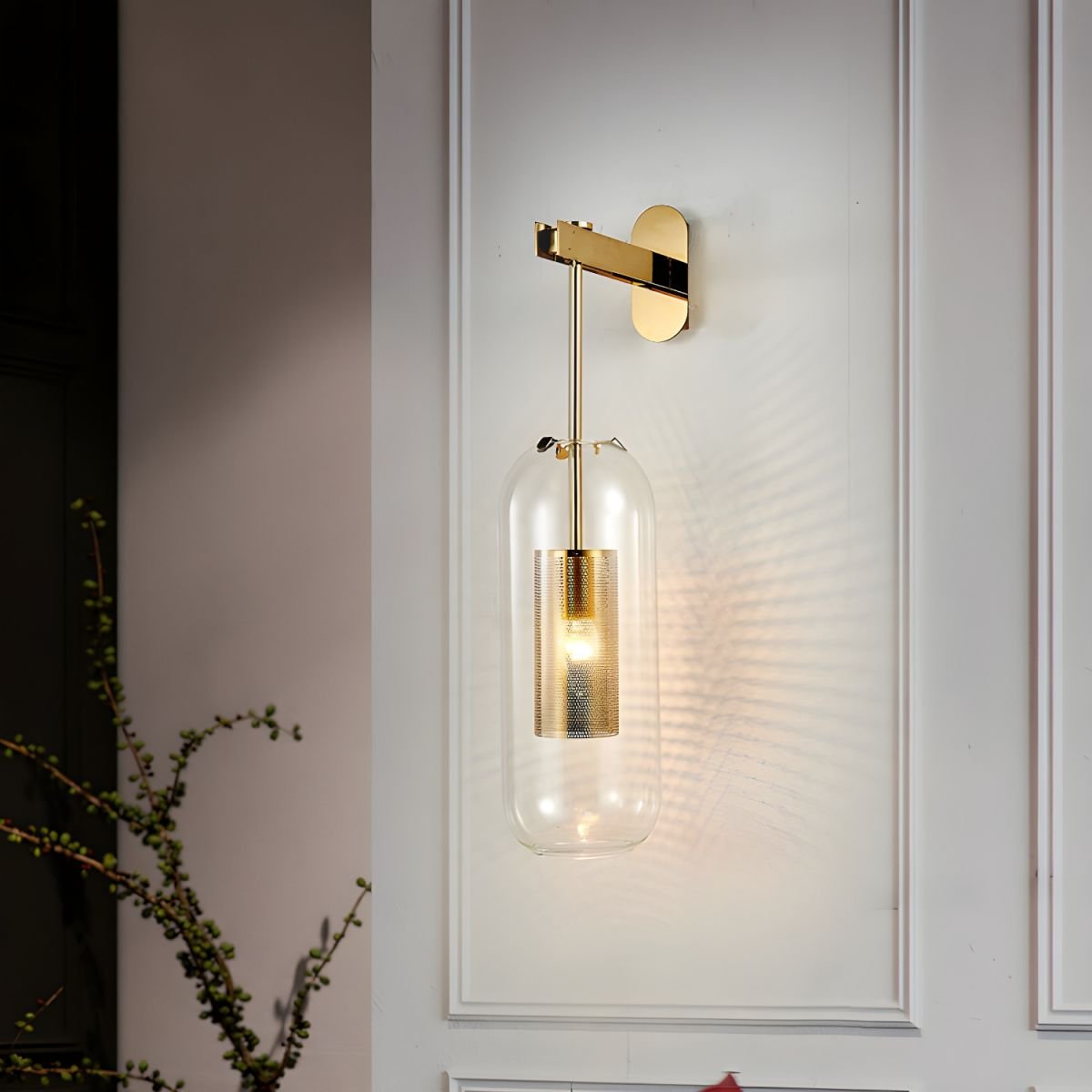 Eirinette aplique de pared Premium con vidrio nórdico