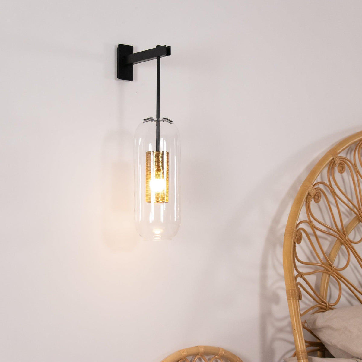 Eirinette aplique de pared Premium con vidrio nórdico