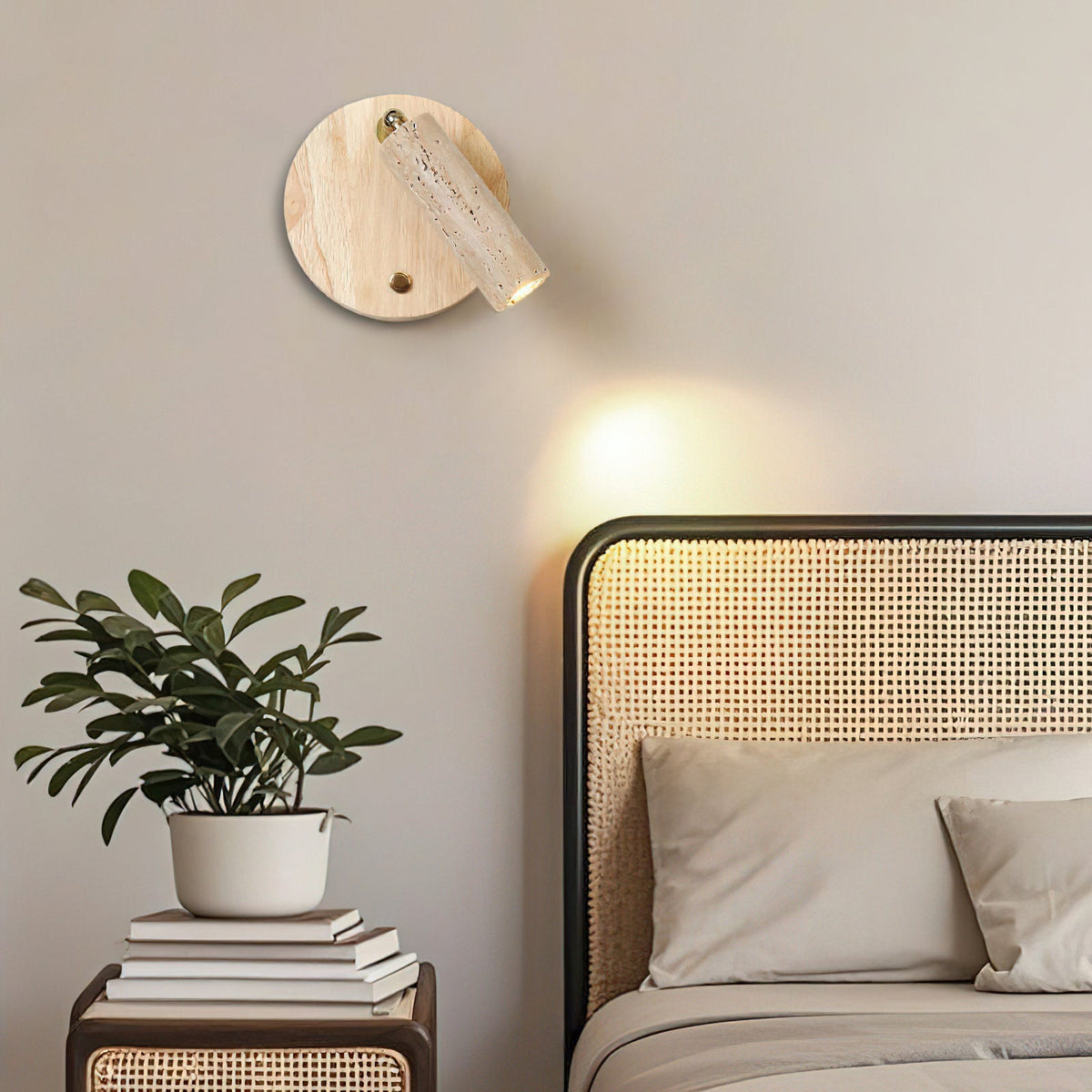 Aspen aplique de pared de travertino beige