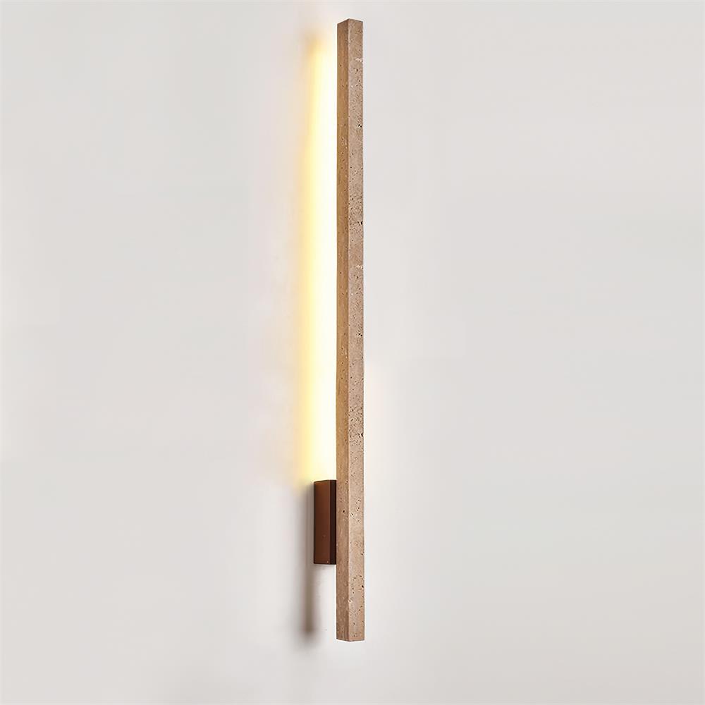 Corvella aplique de pared Slim lineal de travertino minimalista