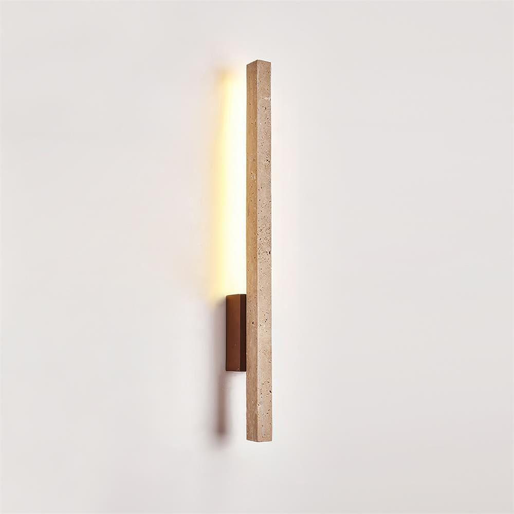 Corvella aplique de pared Slim lineal de travertino minimalista