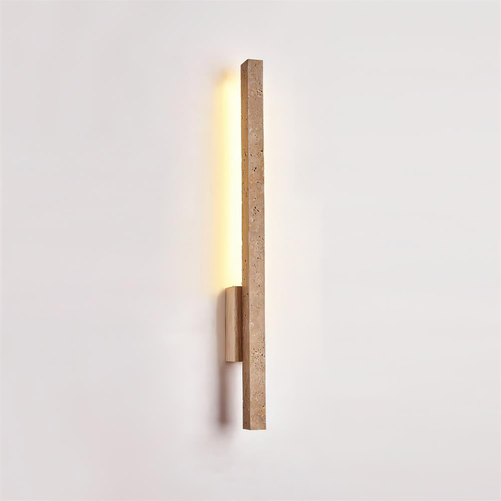 Corvella aplique de pared Slim lineal de travertino minimalista