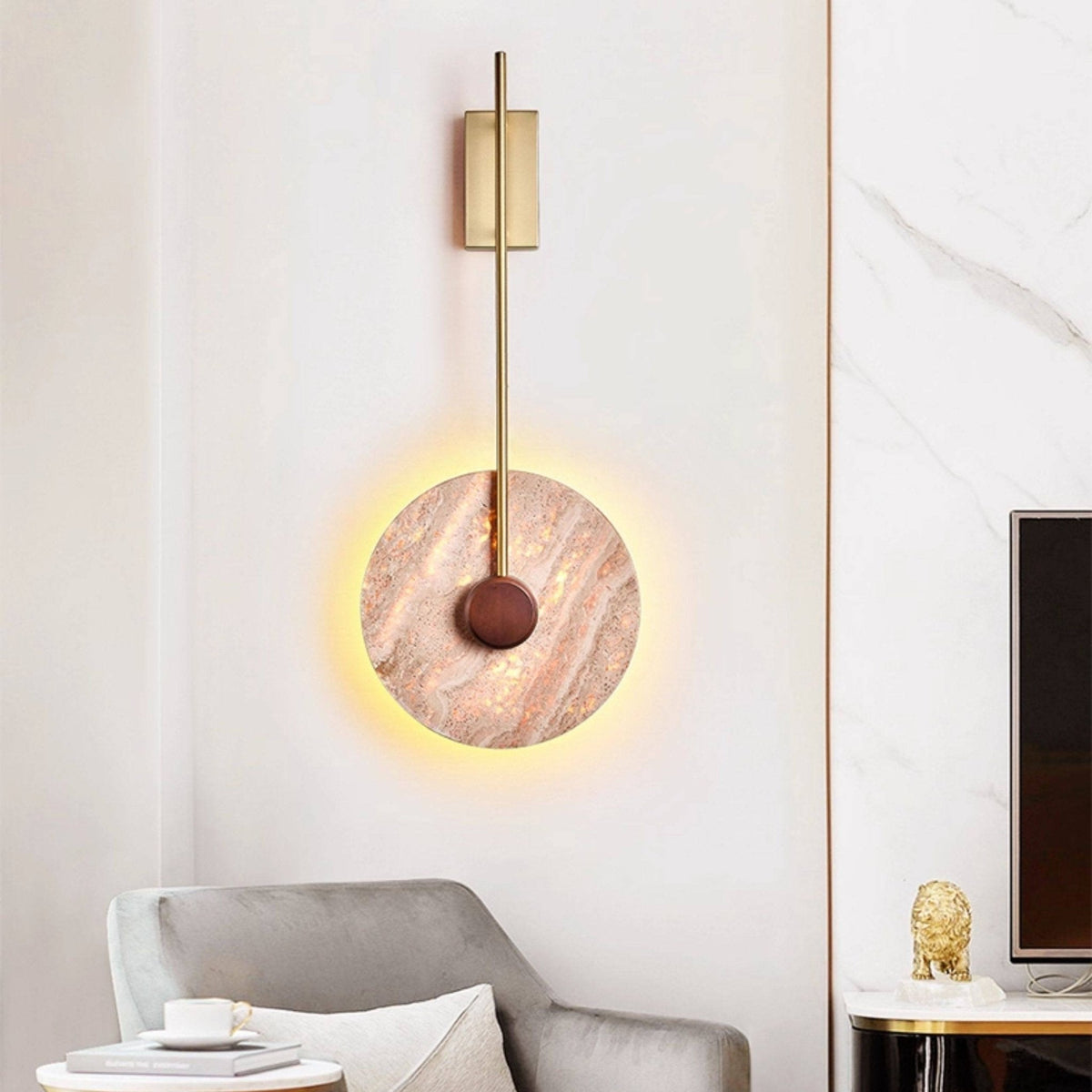 Solven aplique de pared travertino