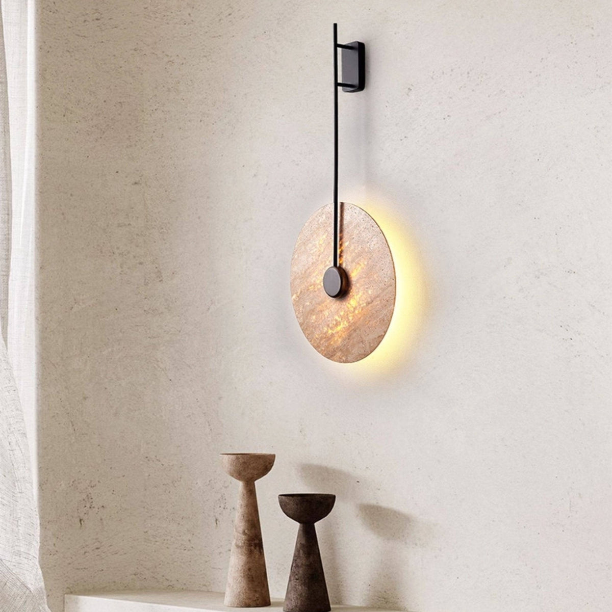 Solven aplique de pared travertino