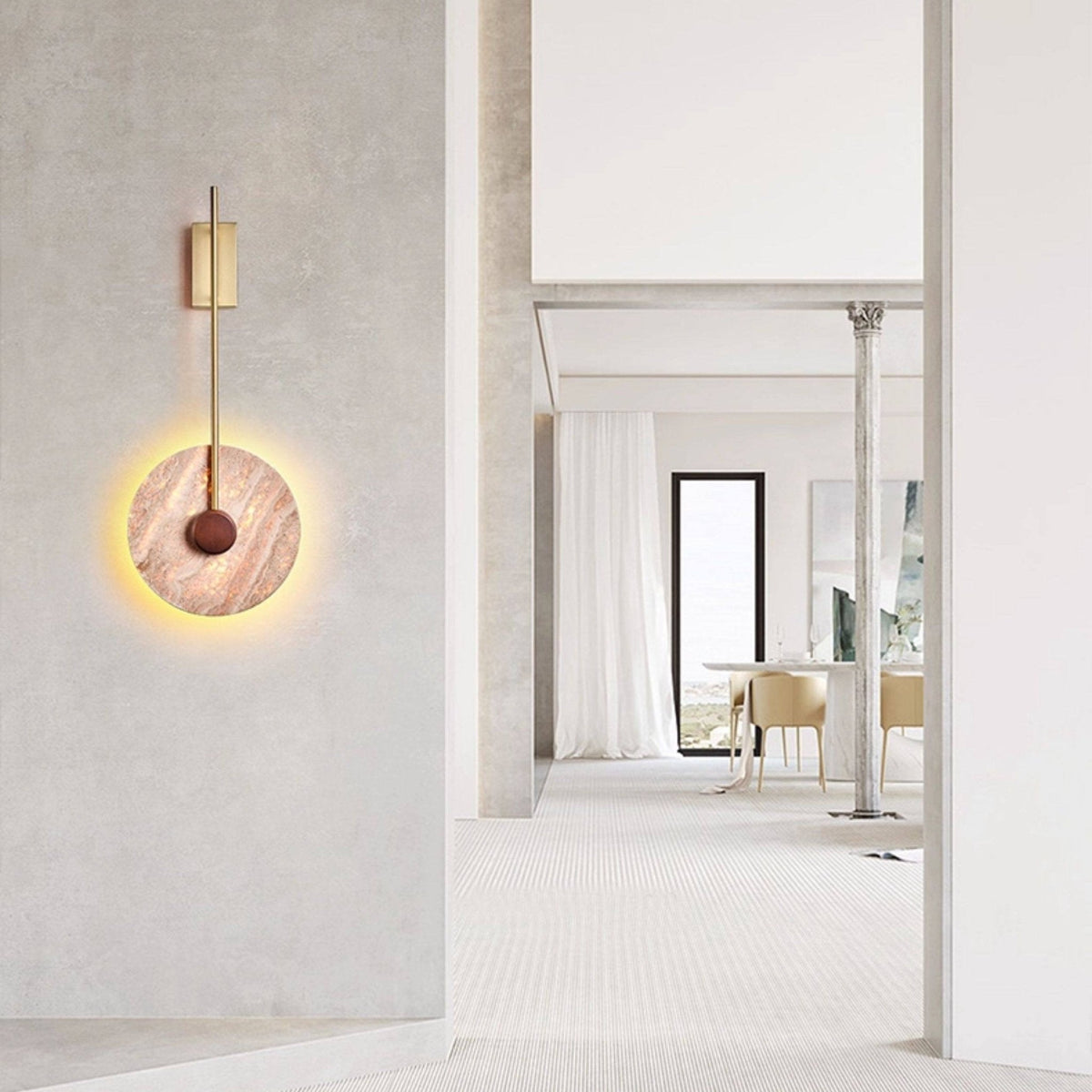 Solven aplique de pared travertino