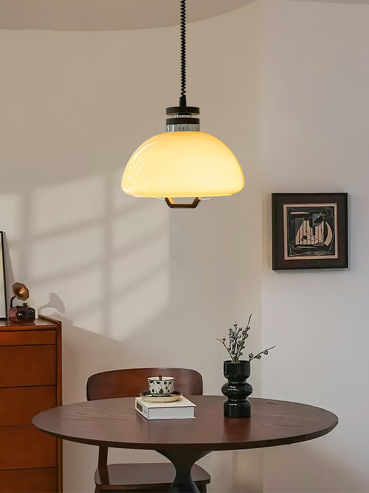 Avvinel lámpara colgante Art nórdico de madera estilo pudding