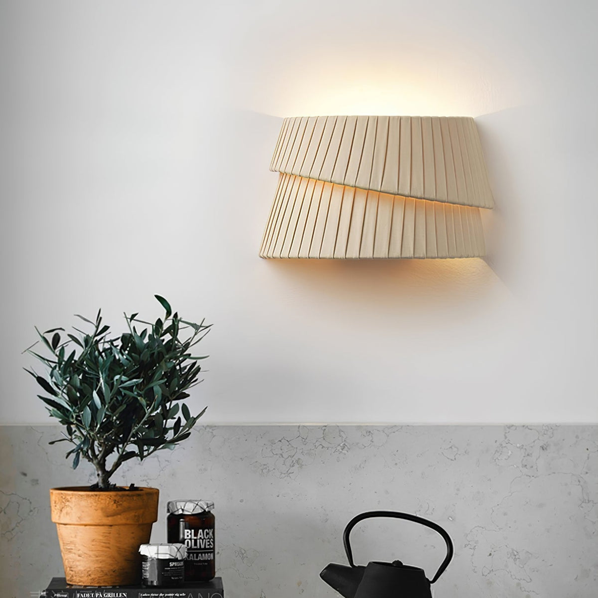 Cevelarae aplique de pared Premium nórdico con arte en tejido y diseño torsionado