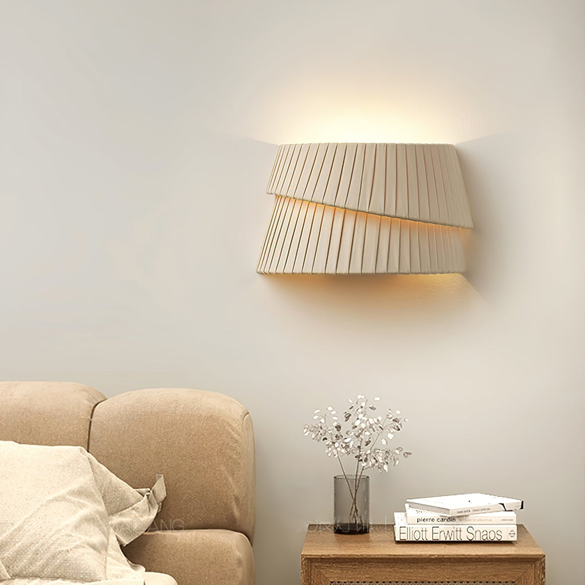 Cevelarae aplique de pared Premium nórdico con arte en tejido y diseño torsionado