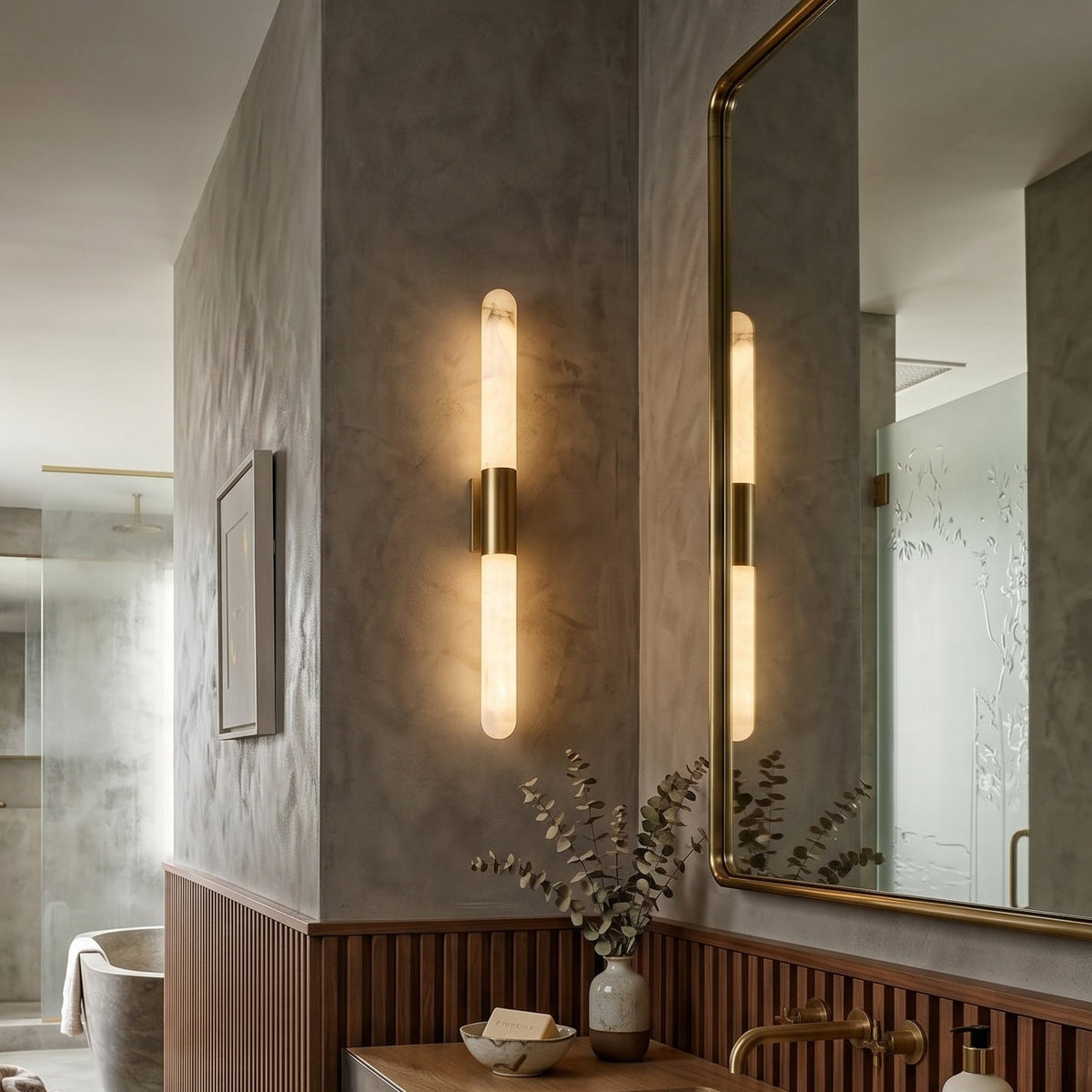 Eireaya Line aplique de pared alabastro