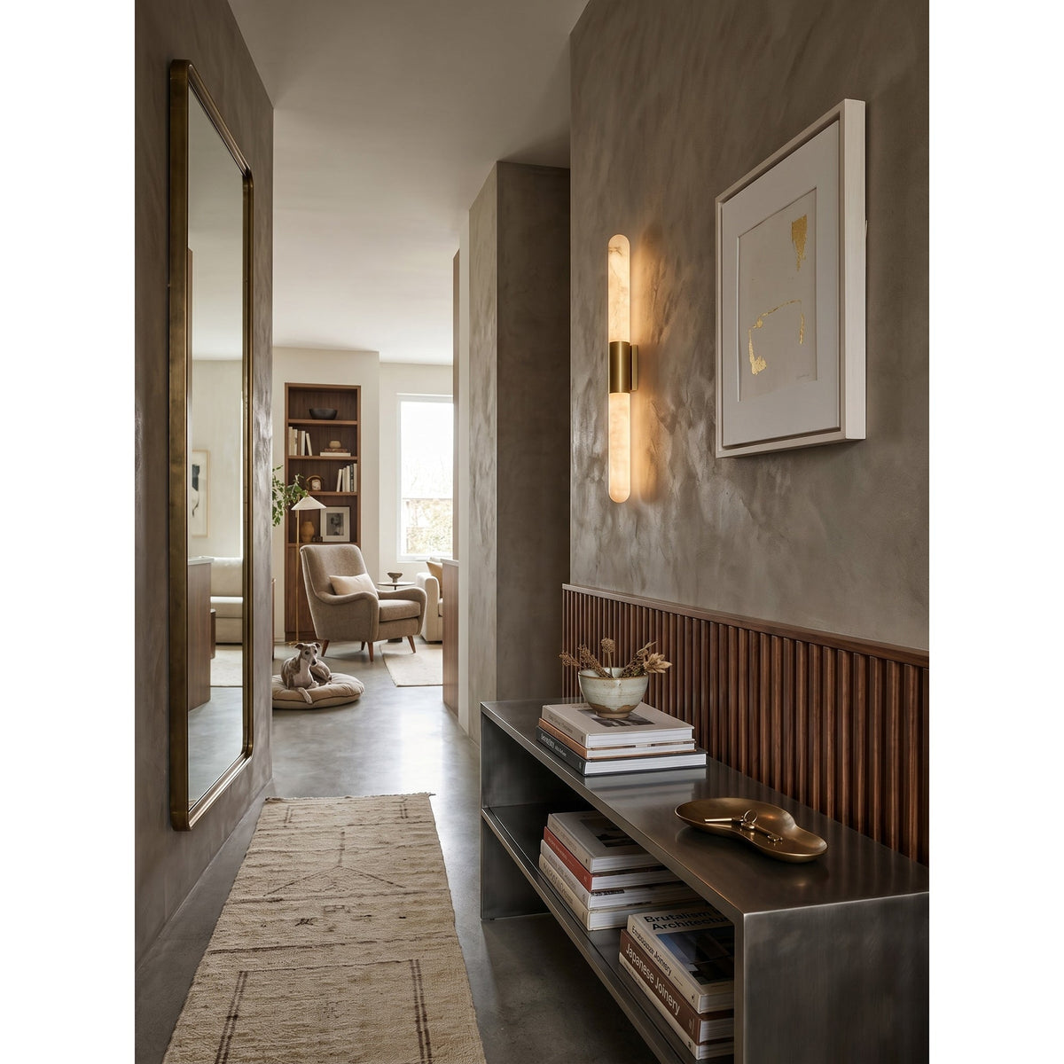 Eireaya Line aplique de pared alabastro