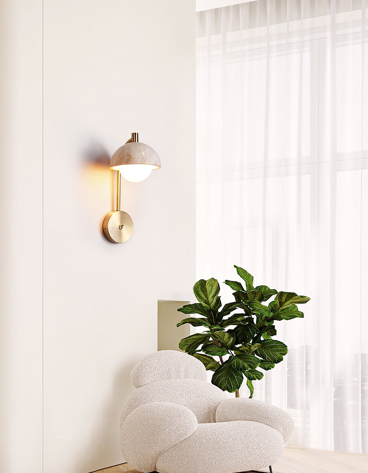 Seraaya aplique de pared en travertino